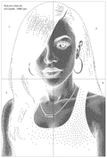 Aaliyah Rhinestone DIY Portrait Template
