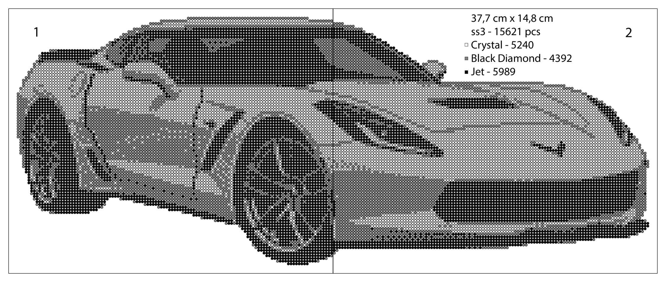 Corvette C7 Rhinestone DIY Portrait Template