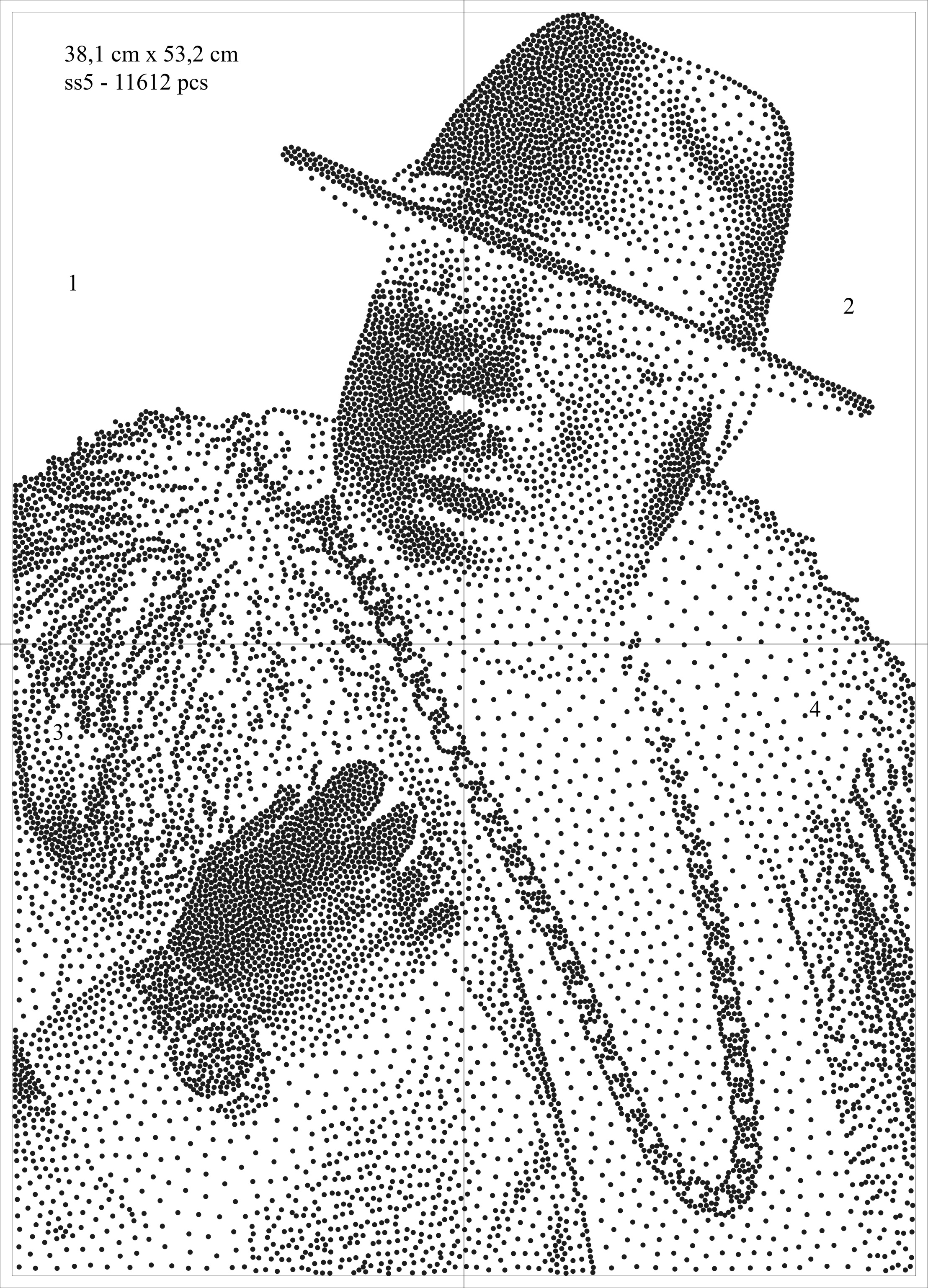 E40 Earl Stevens Rhinestone DIY Portrait Template