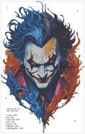 The Joker Rhinestone DIY Portrait Template