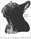 French Bulldog Rhinestone DIY Portrait Template